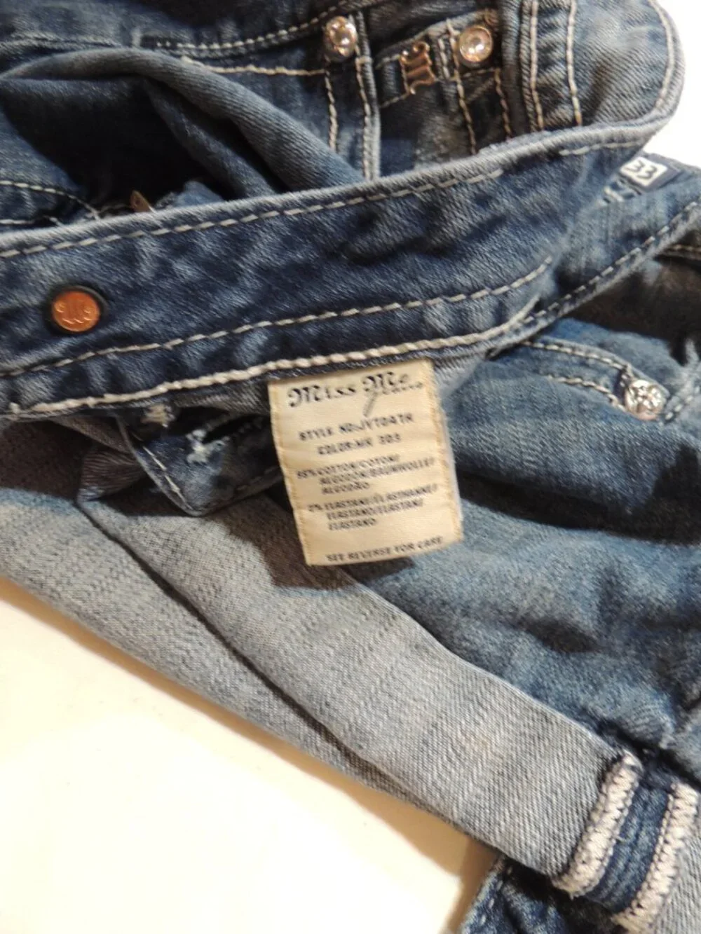 Miss Me Shorts Woman Size 33 Pockets Denim Blue Jeans Shorts